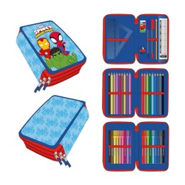 dreifaches schulmäppchen spidey marvel 63104