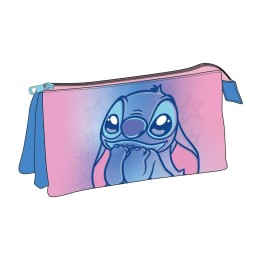 dreifaches federmäppchen stitch disney 63103