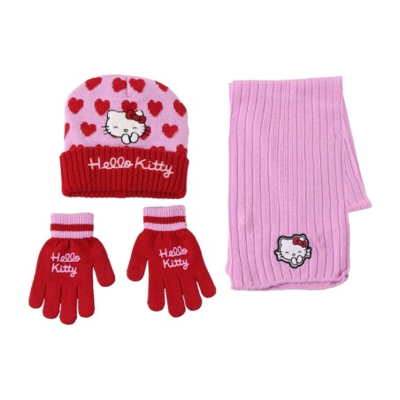 conjunto de gorro, luvas e cachecol hello kitty 52979