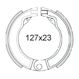 zadní brzdové čelisti 127x23 mm