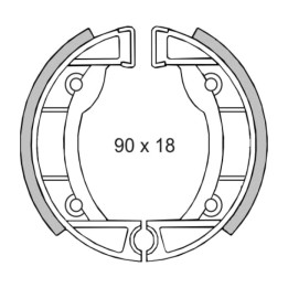 jeu de mâchoires de frein 90x18 mm