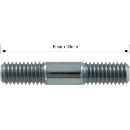 espàrrec de fixació de l'escapament 6x33 mm (2u)