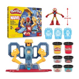 set di plastilina laboratorio di armature con luce e suono play-doh marvel iron man