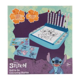 zeichenstation mit filzstiften und wachsmalstiften roll and go disney stitch