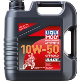 aceite de motor sintético de 4 tiempos en garrafa offroad race 4t 10w-50 4l