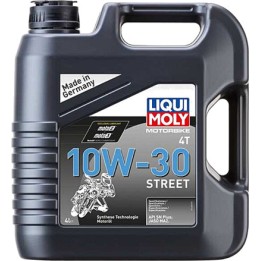 aceite de motor semisintético de 4 tiempos en garrafa street 4t 10w-30 4l