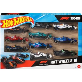 sada 10 hračkárskych pretekárskych áut hot wheels f1