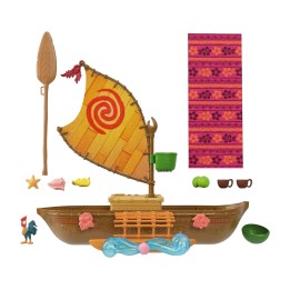 leksakskanot med figur och tillbehör disney vaiana moana