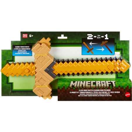 jouet transformable épée et pioche minecraft