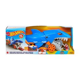nákladní auto přívěs žralok žvýká auta hot wheels