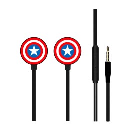 in-ear headphones with cable marvel capitán américa