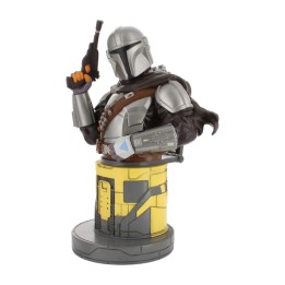 handlebar grip with figure cable guy star wars the mandalorian bounty hunter 21 cm