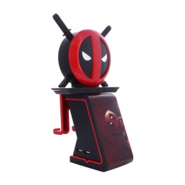illuminated command and mobile phone holder with figure cable guy ikon marvel deadpool 20 cm