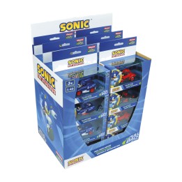 coche de fricción modelo surtido pull speed sonic the hedgehog kart 1:43