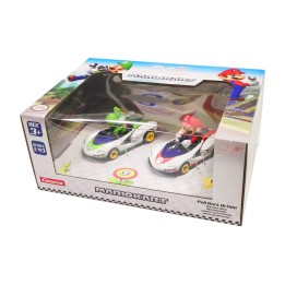 set de 2 coches de fricción pull speed mario-kart mario y yoshi 1:43