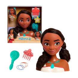 busto de muñeca para peinar con 7 accesorios disney vaiana moana 2