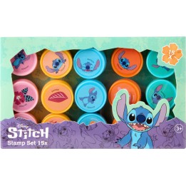 set de 15 sellos infantiles disney stitch