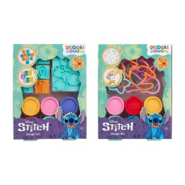 set de plastilina de 6 mini botes con moldes modelo surtido disney stitch