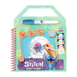 libro mágico para pintar con agua con asa disney stitch