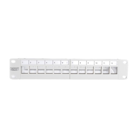unloaded modular patch panel keystone-10" 12x