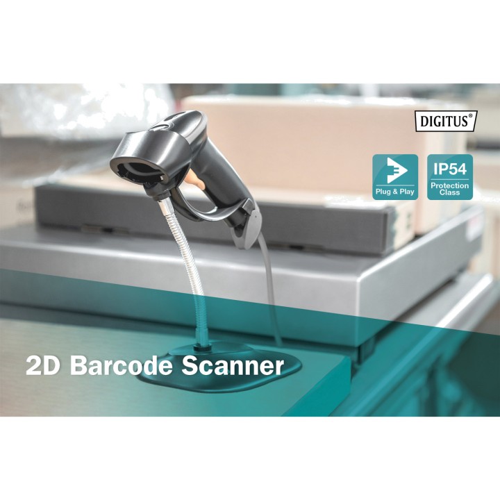 DIGITUS Wired handheld barcode scanner 2D-USB 100155977
