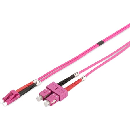 multimode duplex fibre-optic patch cable lc-sc om4