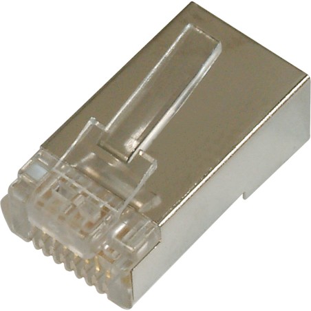 shielded inline network connector for round cable rj45 cat5e