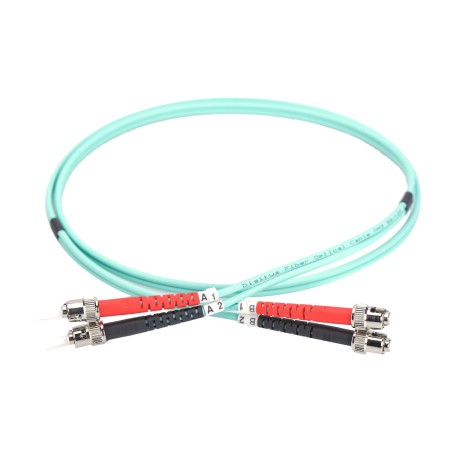 duplex multimode fibre-optic patch cable st-st om3