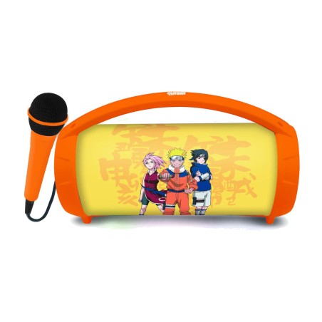 caixa de som bluetooth com luz e microfone naruto