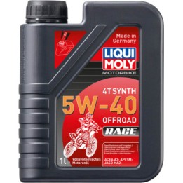 aceite de motor sintético de 4 tiempos offroad race 4t 5w-40 1l