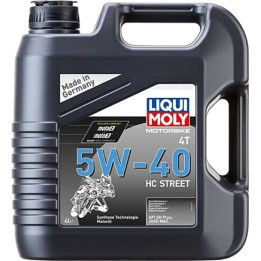 aceite de motor semisintético de 4 tiempos en garrafa hc street 4t 5w-40 4l