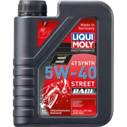 aceite de motor sintético de 4 tiempos street race 4t 5w-40 1l