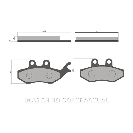 pad, brake, rear
