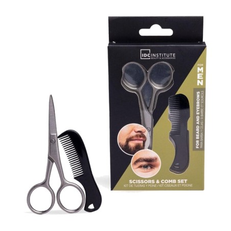 scissors and comb set for beard and eyebrows