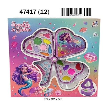 heart-shaped children's makeup set
