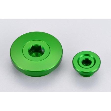 tapon motor  verde kawasaki