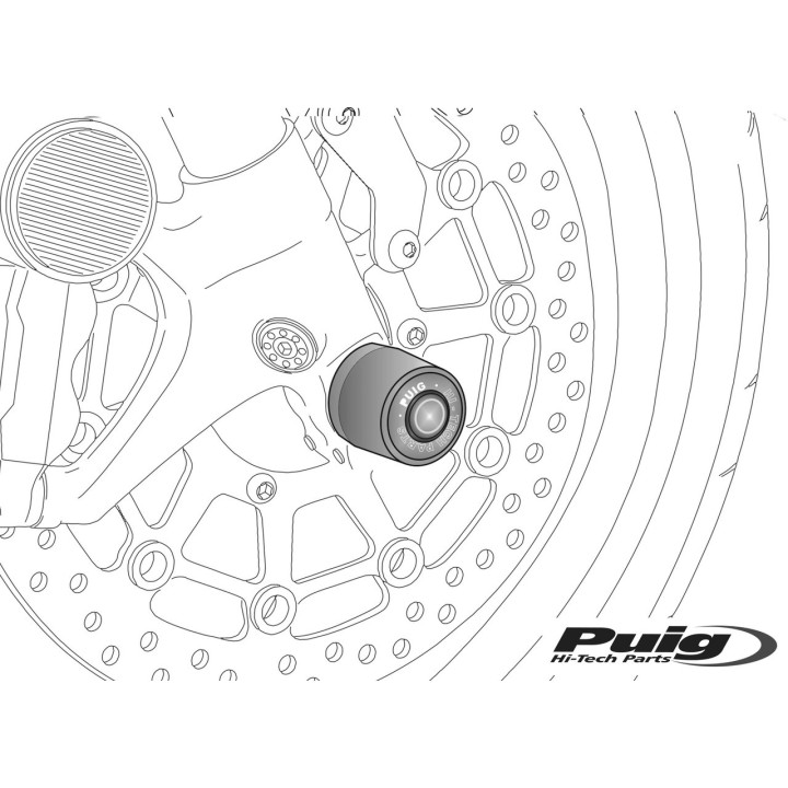 Fork protector front wheel hub