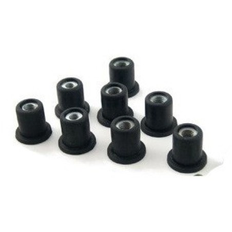 25x silenblocks de goma con tuerca para carenado m5