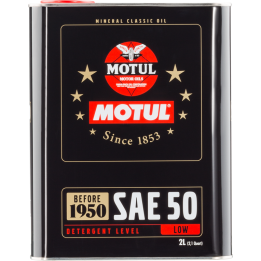 aceite lubricante para motor sae 50 (classic) 2l - lubricante mineral compatible con motores originales