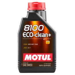 aceite lubricante para motor motul 8100 eco-clean+ c1 5w30 1l para autos diésel y gasolina con norma acea c3