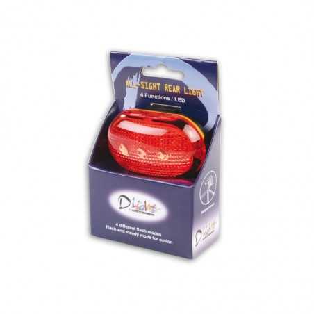 linterna piloto trasero intermitente 4 funciones 3 leds sujeccion a tija o cuadr