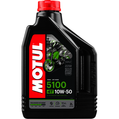 aceite lubricante 4t 5100 10w50 4t 2l - lubricante technosynthese ® motul