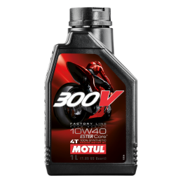 aceite lubricante motul 300v fl road racing 10w40 1l para motores de competición