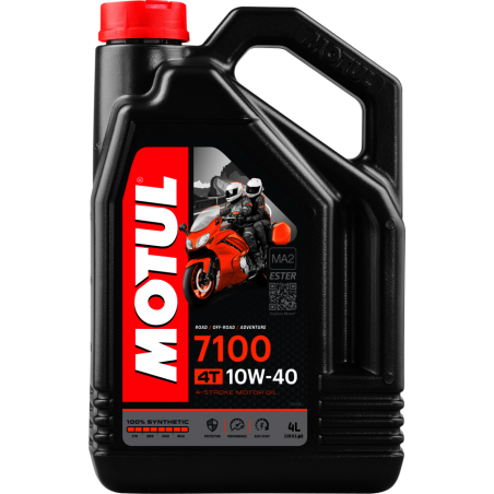 aceite lubricante 4t 7100 10w40 4t 4l motul - lubricante de motor 100% sintético con ahorro de combustible