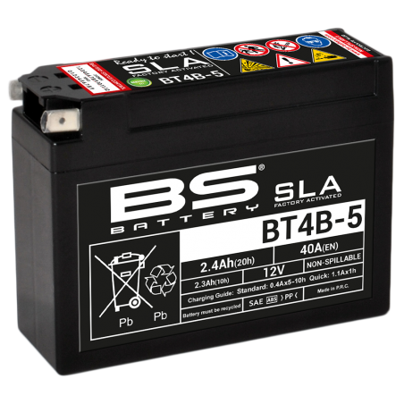 bateria bs battery sla bt4b-5 (fa) - potencia y fiabilidad sin mantenimiento