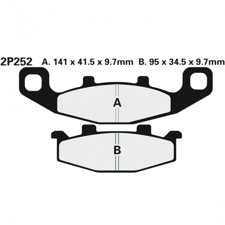 pastilhas de freio dianteiras 2p252ns