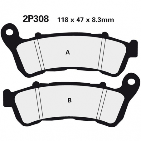 pastilhas de freio dianteiras 2p308st