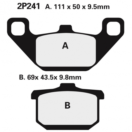 pastilhas de freio dianteiras 2p241ns