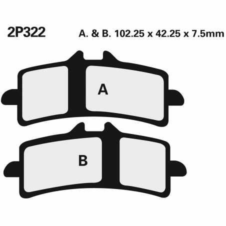 pastilhas de freio dianteiras 2p322st