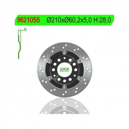 disco de freio traseiro flutuante 1055 ø210 x ø60,2 x 5 mm